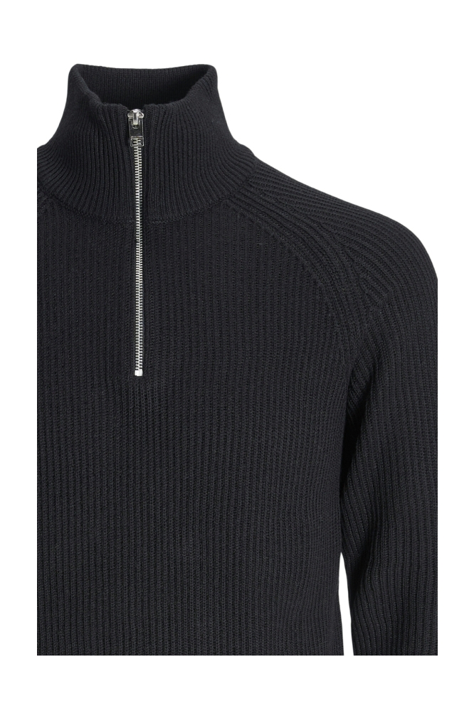 JJPANNEL KNIT HALF ZIP AW25 12278919 Black